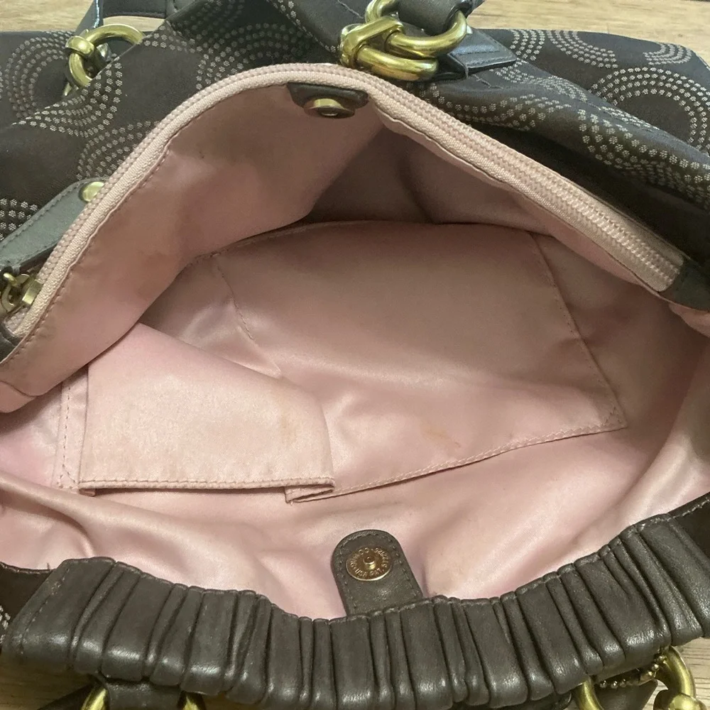 COACH ASHLEY DOTTED OP ART SHOULDER BAG